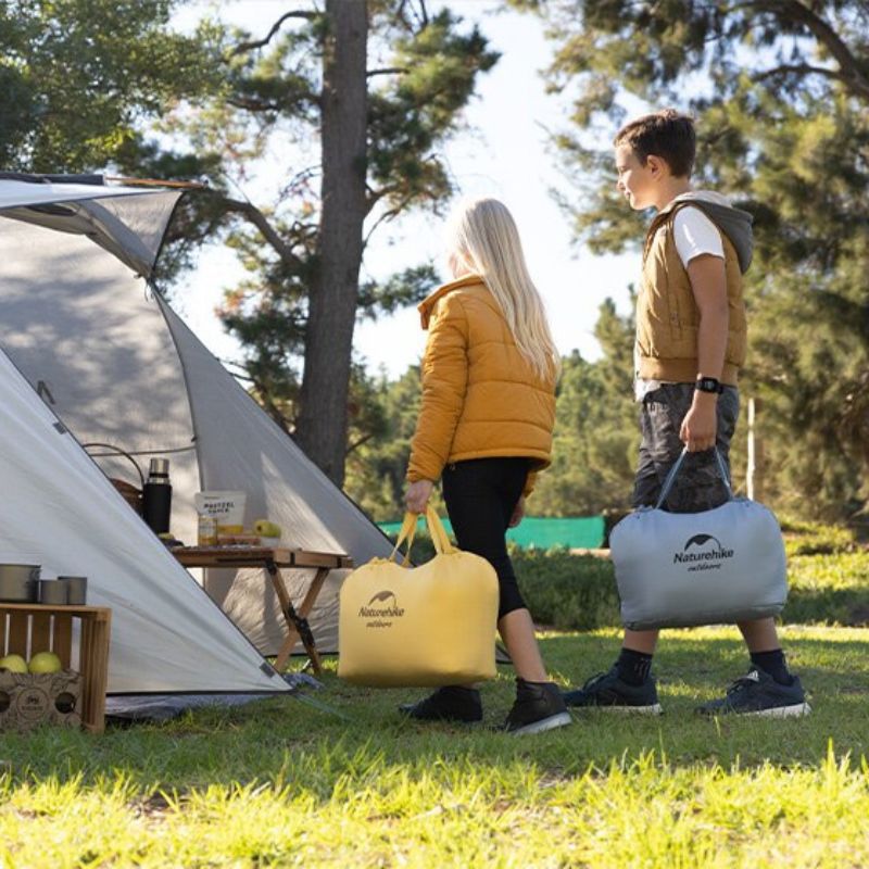 Naturehike dětský rostoucí spacák C180 1100g - modrý - levý